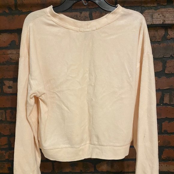 Forever 21 Light Pink Crop Sweater Winter Pullover - Picture 2 of 3